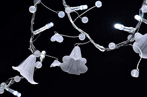 Fantado 20 LED Garland Light Chain w/Plastic Flowers and Beads by PaperLanternStore