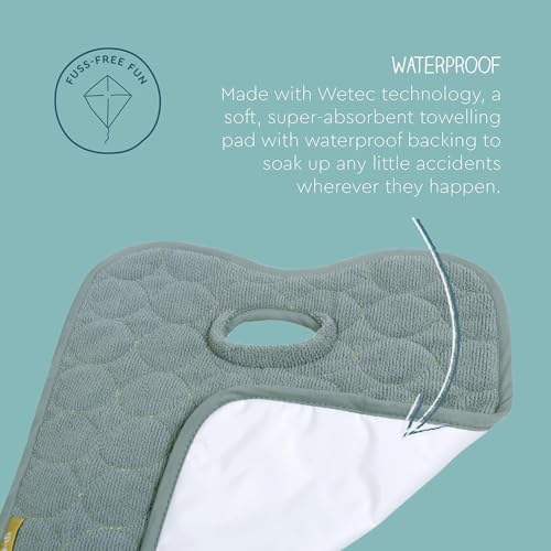 Koo-Di Twin Pack (X2) Oopsie Do Do Baby Car Seat Protector & Pushchair Liner, Wetec Waterproof & Absorbent Seat Pad for Toddler Potty Training, Travel Comfort & Child Mishaps, Rain Cloud - Image 3