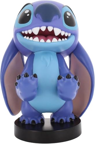 Exquisite Gaming: Lilo & Stitch: Smiley Stitch - Cable Guys Original Controller & Phone Holder - Soporte para dispositivo coleccionable, figura con licencia oficial