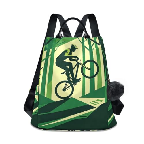 Sac à dos antivol femme vélo vert aux finitions haut de gamme