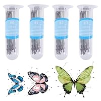 GLOBLELAND 400 Stück 4 Größen Insektennadeln Aus Edelstahl Nadeln Für Entomologieproben Und Schmetterlingssammlungen Für Schmetterlingssammler In Der Schule Mit Plastikflaschen