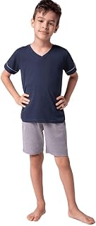 Conjunto de pijama Curto com Gola V LupoMeninos