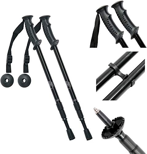 ALPS 17 Inch Snow White Shoes for Boys Women Men with Pair Antishock Snowshoes Poles, Free Carrying Tote Bag