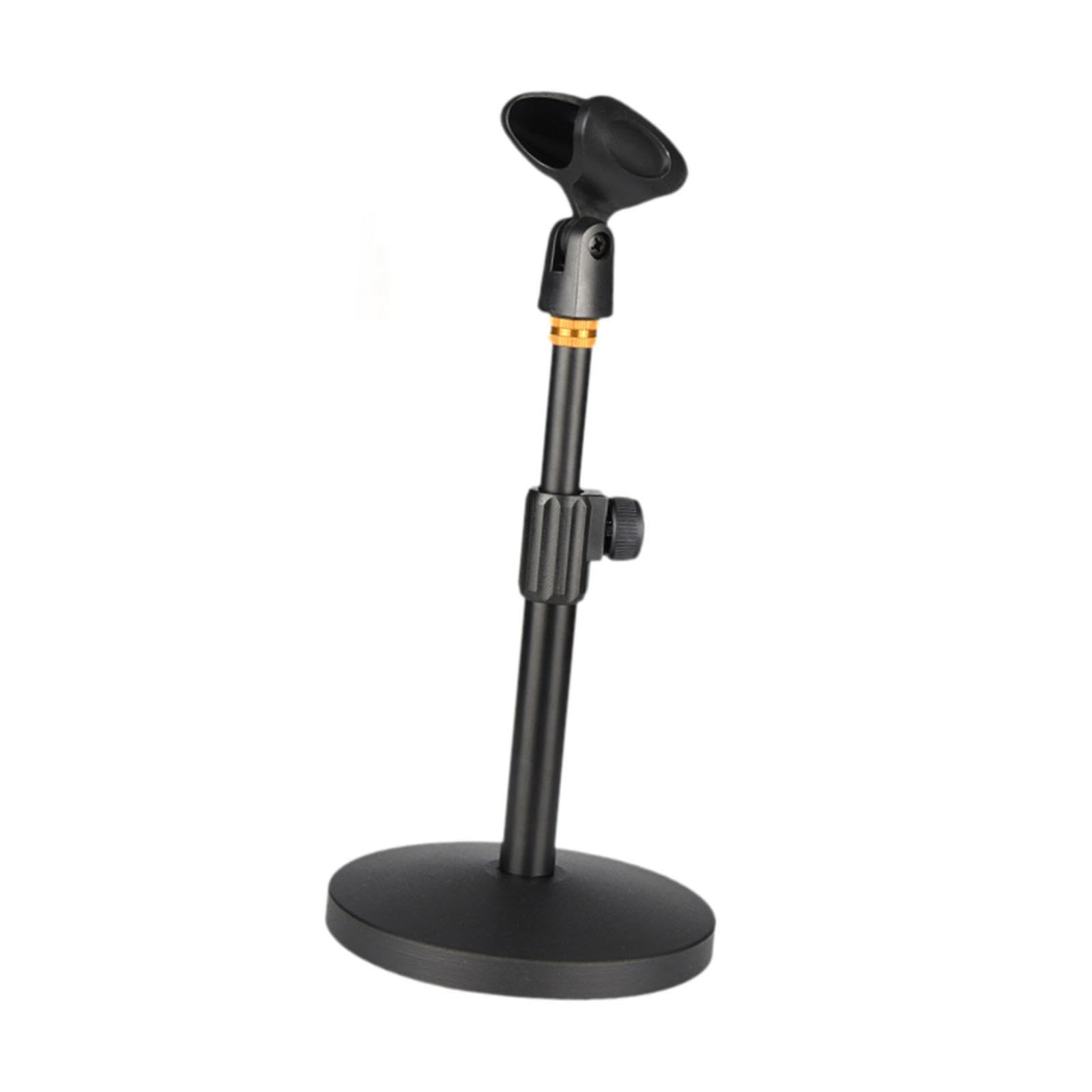 Supporto per microfono, accessorio pratico e robusto con base a disco, ideale per studio di registrazione, conferenze e riunioni, Nero