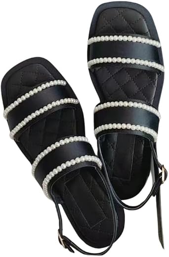 FULAIDA® Women's Sheepskin Leather Flat Sandals With Back Strap And Open-Toe Fairy Design