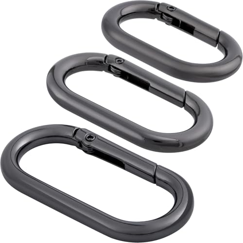 Image of Oval Spring Ring Clips, Metal Keyring Purse Clip