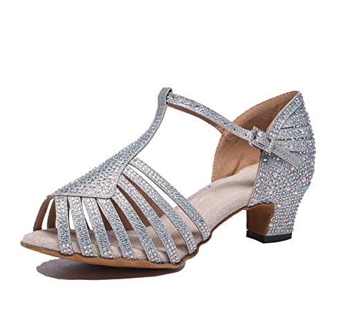 Miyoopark Damen Latein Tanzschuhe mit Strass Braut Hochzeit Party Schuhe...
