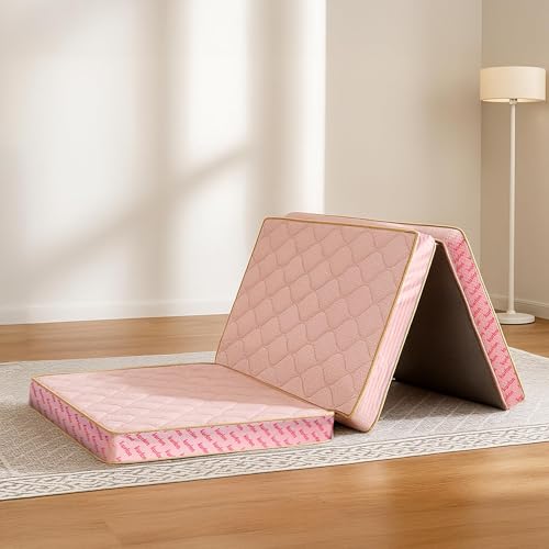 Image of Kurlon Aaram Mattress | Tri-Fold Mattress | Travel Mattress | Medium-Firm Support | Rubberized Natural Coir | Compact & Easy Storage | Double Size | 72x48x4 | 3 Yrs Warranty