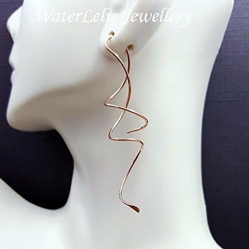 Rose Gold Spiral Earrings. Spin in Earrings. Gold earrings. Rose Gold earrings.