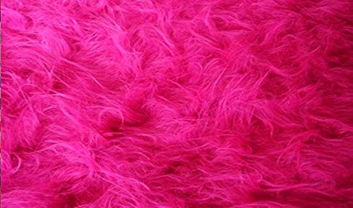 StoffBook LANGHAAR FLOKATI FELL DIY REQUISITEN FOTOSHOOTING KARNEVAL BEKLEIDUNG (Pink, 50x155cm)