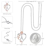 Iefil Mothers Day Gifts for Wife - 925 Sterling Silver Rose Heart Initial Necklace, Anniversary Birthday Gifts for Women, Jewelry Gift for Her Wife Girlfriend Mom Women - Image 4