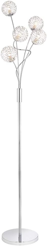 PAGAZZI Kesha 5 Light Floor Lamp Chrome PG14715