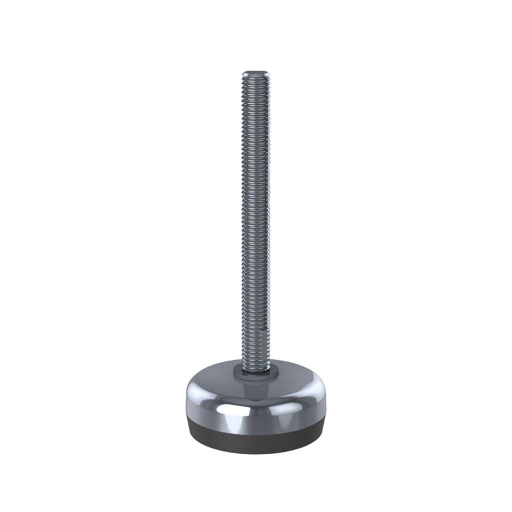 Pie nivelador inoxidable 10x100x50mm base y almohadilla antivibración 350kg-Set de 4