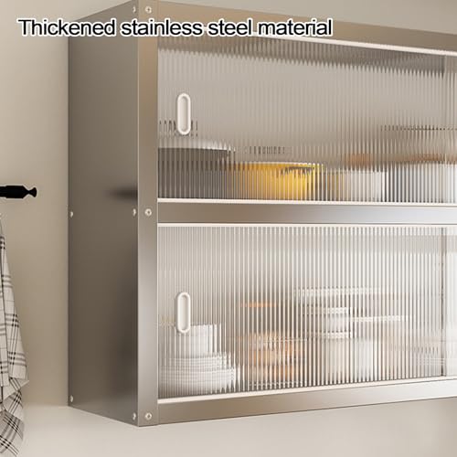 Almacenamiento de cocina de acero inoxidable montado en pared para liberar espacio 4