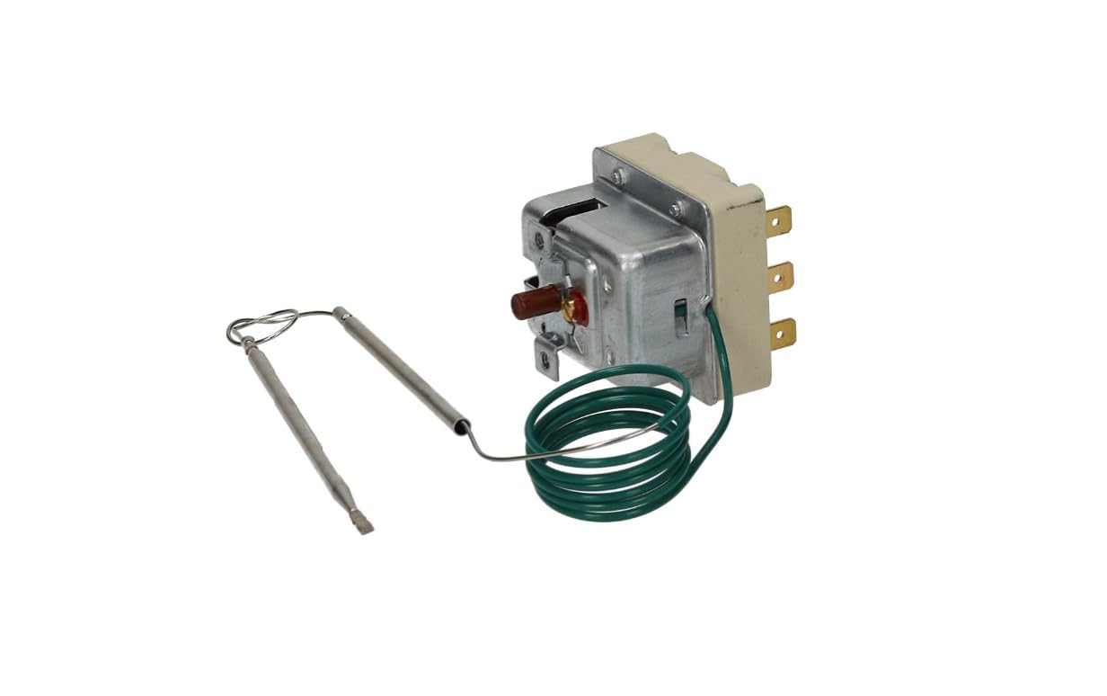 Termostato di sicurezza 3 fasi 230 °C EGO 55.32542.370 - Sonda 4 mm, lunghezza 120 mm, lunghezza capillare 900 mm - ricambio per attrezzature gastronomiche Mareno, Cookmax, Silko, Virtus