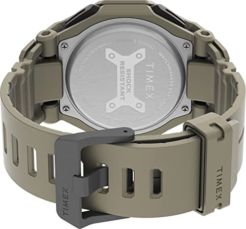 TIMEX Resin 3 Hands Men Analog Grey Dial Coloured Quartz Watch, Square Dial with 45 Mm Case Width - Tw2V35500Uj, Bandcolor-Gray - Image 4