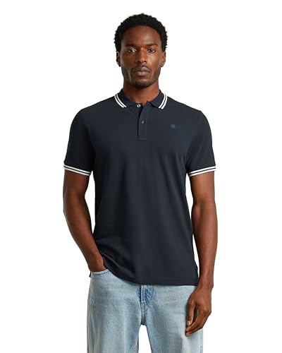 G-Star Men's Dunda Slim Stripe Polo, Size: XS, Color Blue – Ansicht 1