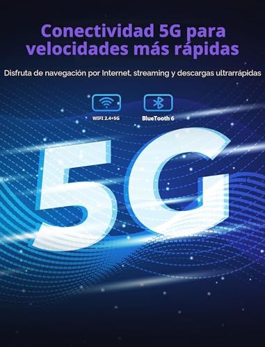 WOREGOO 14 Pulgadas Android 14 Tablet, 5G WiFi y 4G LTE Touch, 36GB RAM + 256GB ROM (1TB TF), Octa-Core/Pantalla 2000 * 1200HD 2K/BT5.0/13MP + 8MP/11580mAh/GPS con Funda y Stylus, Negro - imagen 9