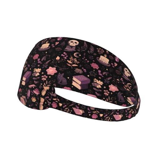 Tuaakeo Magic Witch Headbands Outfit Accessories For Women Men Fashion Sweatbands Athletic Elastic Hairband For Hiking Cycling Running Fitness Yoga Football Exercise Accessory Gift