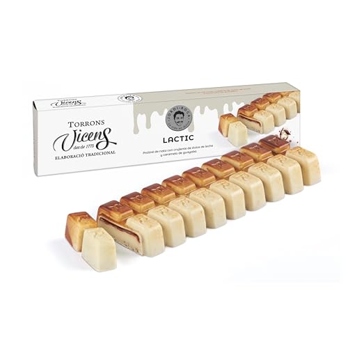 Turrón Lactic 300g by Jordi Roca en Estuche Torrons Vicens Sinergia - Dulce navideño calidad suprema - Praliné nata dulce de leche y caramelo - Tradición e innovación (1 Turrón, 1, unidad)