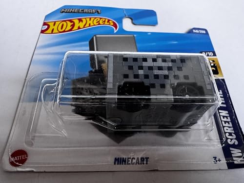 Carro Hot Wheels Minecart Skeleton Diecast 1:64 miniatura 3