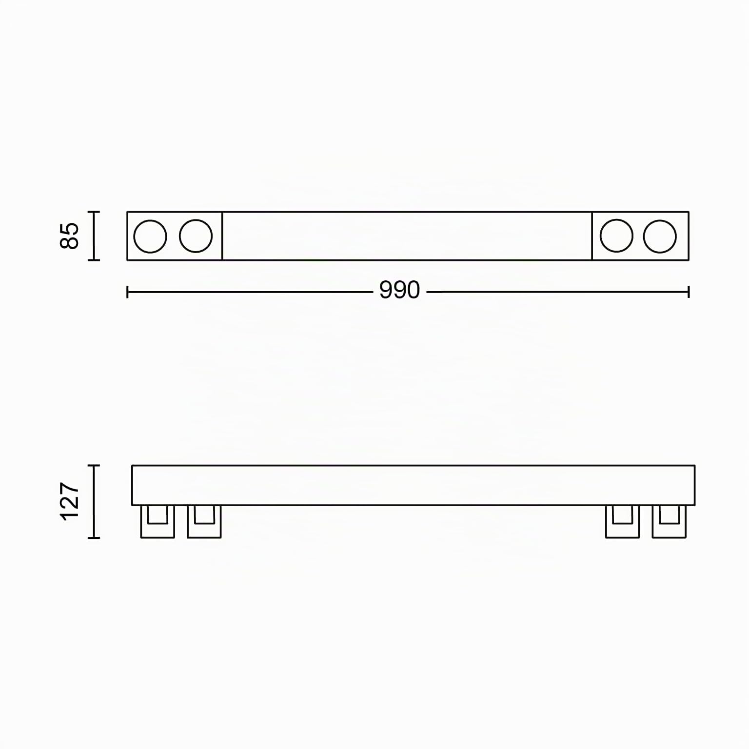 Philips Hue White & Color Ambiance Centris Deckenlampe mit 4-er Spot (4.200 lm), dimmbare LED Spots für das Hue Lichtsystem mit 16 Mio. Farben, smarte Lichtsteuerung über Sprache und App, schwarz