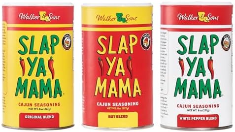 SLAP YA MAMA Walker & Sons Cajun Seasoning, Pack of 3, 8oz