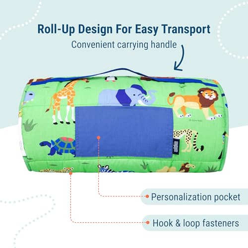 Image of Wildkin Kids Nap Mat with Pillow and Blanket, Preschool Rest Mat