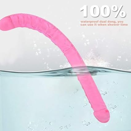 33cm Doble Pene, Consolador de doble cabeza de sexuales Consoladores, Dildo Realista anales y doble penetracion para lesbiana y Mujer(Rosa)