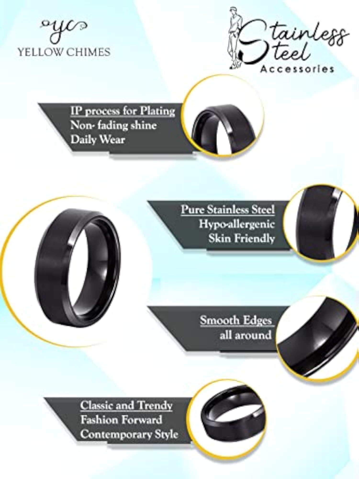 316L Stainless Steel Band Ring
