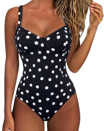 Image of SUUKSESS Womens Tummy Control One Piece Swimsuit Sexy Crisscross Back Bathing Suit