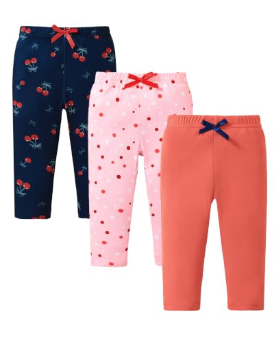 Image of Jecson Toddler Girl Leggings Baby Pants 3 Pack Stretchy Floral Clothes 1-4Y