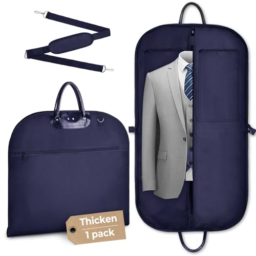 Ecooe Bolsa De Traje Con Compartimento Para Portátil De 15 Pulgadas Y Correa Para El Hombro, Bolsa Gruesa Para Traje, Traje Antiarrugas, Bolsa De Ropa Para Viajes De Negocios, Viajes, Bodas