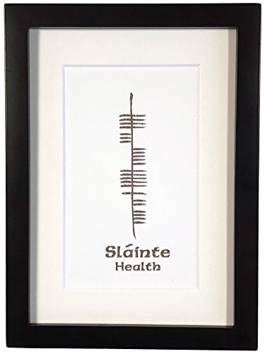 Ogham Health Sláinte Framed 5x7 Print