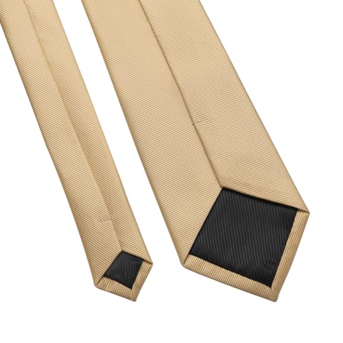 Image of DecTwig Men's Ties Solid Color Formal Neckties 3.15 inch (8CM) Black Ties For Men