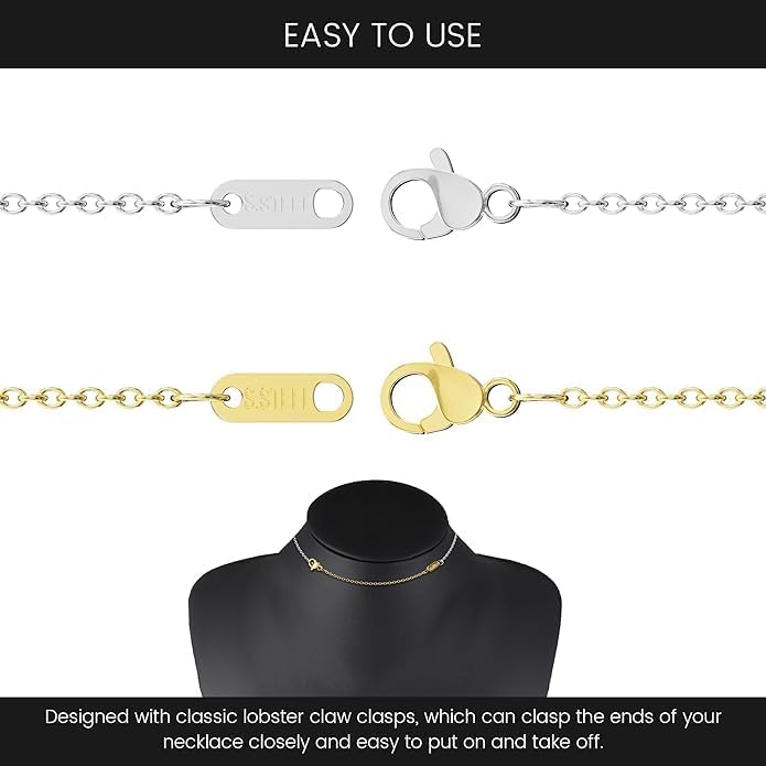 3 Pcs Necklace Extender Set, Stainless Steel Silver Chain Extenders 2 4 6 Inch, Adjustable Necklace Bracelet Anklet Extension for Women, Jewelry Making Supplies - Image 5