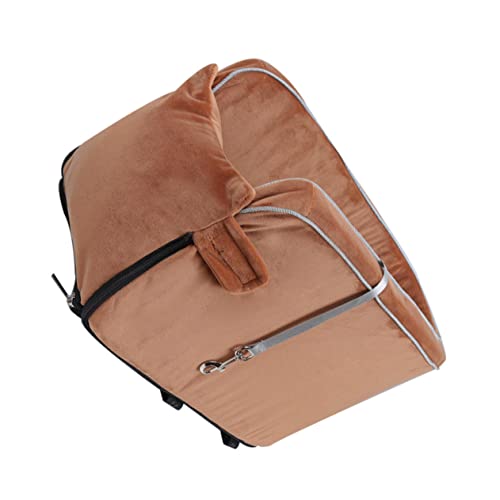 BCOATH 車のペットベッド 旅行用の愛犬用カーシート 肥厚犬のカーシート 洗える犬用カーベッド ペット用ドッグクッション収納ポケット 後部座席の車のカバー 布 Light Brown