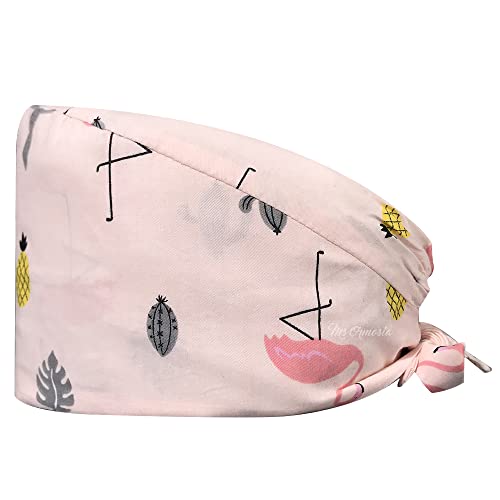 niaahinn Scrub Caps Women with Buttons & Cotton Sweatband Nursing Caps Scrub Caps Women & Men (12032)