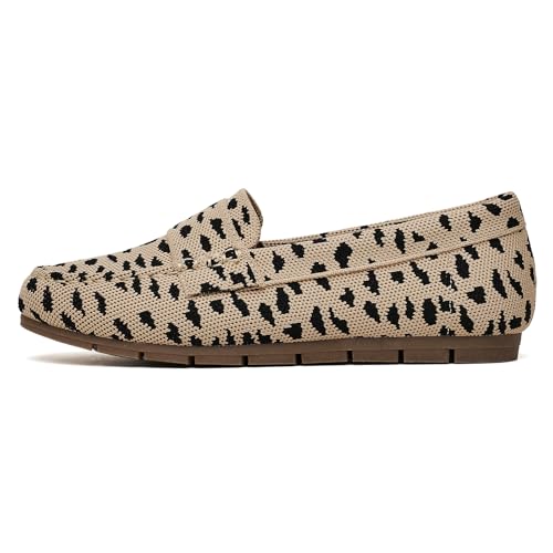Image of Cvistpieo Loafers for Women Comfortable Dressy Casual Work Flats Lightweight & Breathable Slip On Walking Shoes Knit