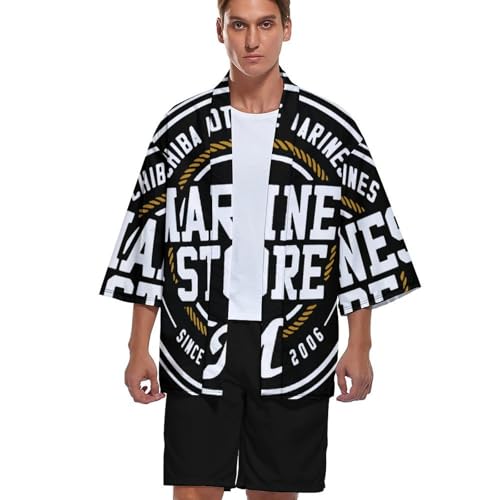 [ヌフハイト] メンズ カーディガン 千葉ロッテマリーンズ 羽織り和風 和式パーカー 七分袖 薄手のサムネイル