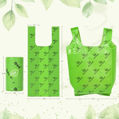 Image of Dog Poop Bags Rolls with Handles 40 Rolls 480 Counts Big Sizes Leak Proof and Extra Thick Waste Bags for Walking Medium Large Dogs Cats Litter Unscented