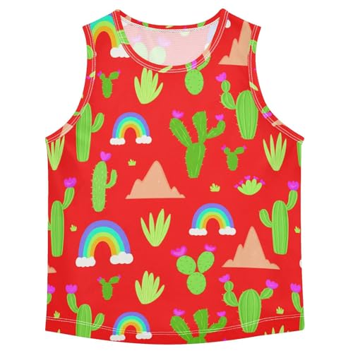 Rainbow Mountain Red Boys Tank Tops Sleeveless Tank Top Shirts Undershirts for Boys,3T