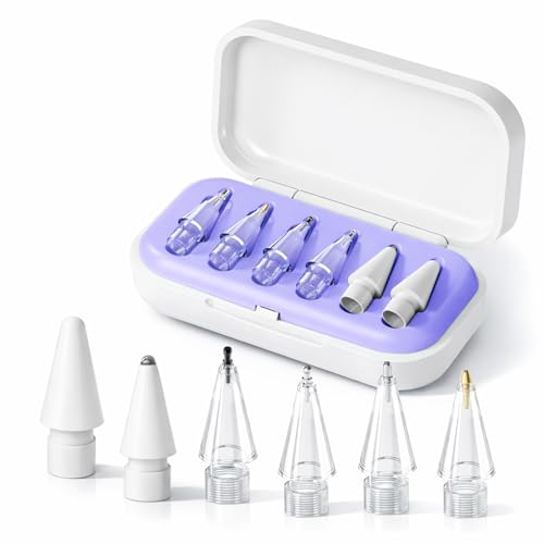 6 Pack Pencil Tips for Apple Pencil Pro, 1st & 2nd Generation, USB-C, Replacement Apple Pencil Nibs...