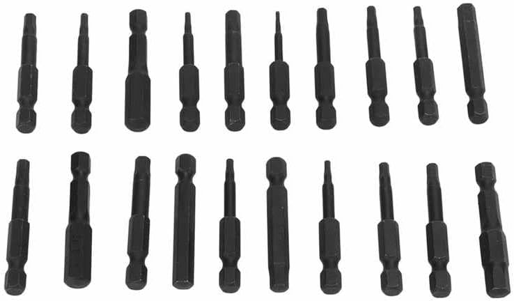 Hex Screwdriver Bits Inch and Clear Scale Hex Screwdriver Bit Set Phosphate Finish Electric with Storage Box for