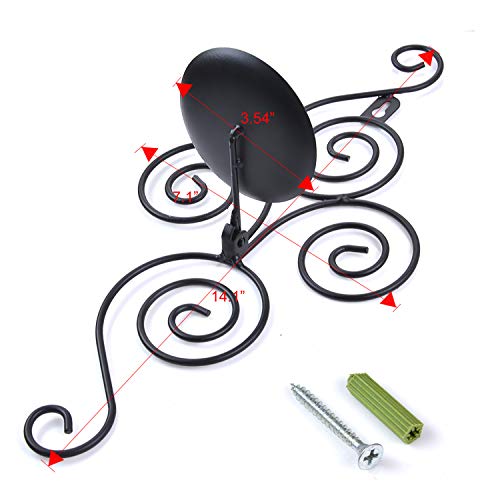 Wall Sconces Candle Holder, Kathy Set Of 2 Elegant Swirling Iron Hanging Wall Mounted Decorative Candle Sconce For Living Room Home Decorations,Weddings,Event,Black #TOP6
