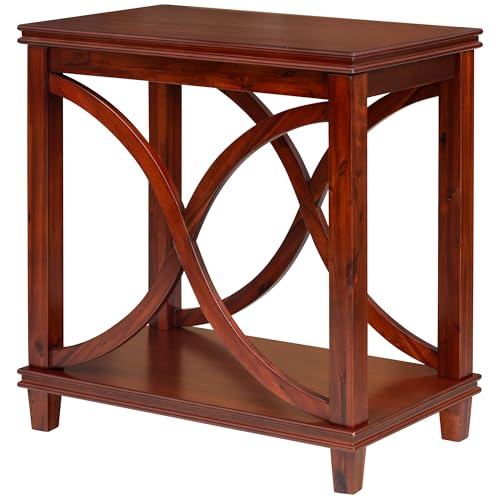 eHemco Solid Wood Rectangle Decorative Console Table, 2-Tier Side Table