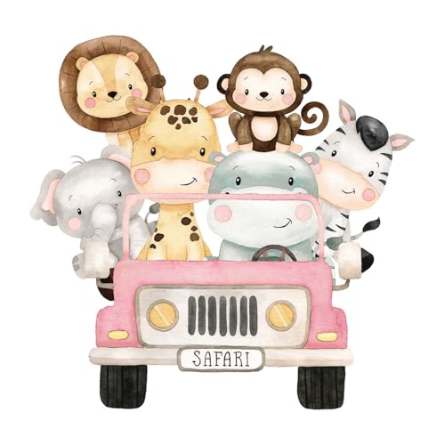 Adorable vinilos safari con animales infantiles