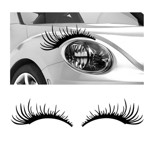 Gdnecad 2 PCS Eyelash Decal for Car Headlight, Waterproof Fake