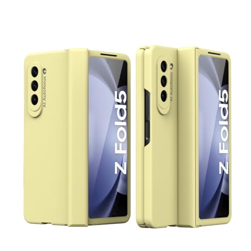 Samsung Galaxy Z Fold 5 P[Xƌ݊AXN[veN^[ƃqWJo[یtASamsung Galaxy Z Fold 5 pt{fBn[h PC ϏՌیdbP[X(Yellow)