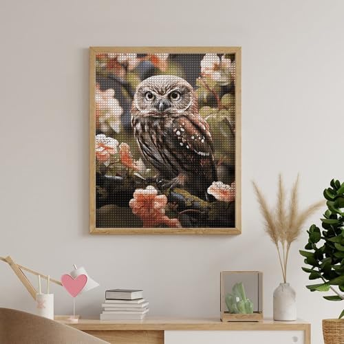 Peinture diamant 5D hibou maccbn à offrir en cadeau créatif idéal pour adulte passionné d'art - 5